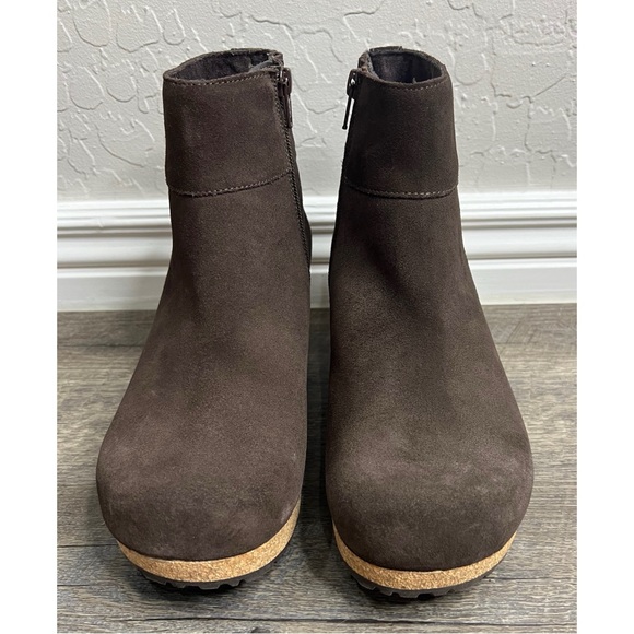 Birkenstock Papillio Ebba Wedge Boot Suede Leather size 38 / 7 - Picture 3 of 9